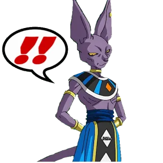 ‼️ Beerus Dragon Ball 动漫, 龙珠, 比鲁斯, 破坏神, 角色 telegram sticker