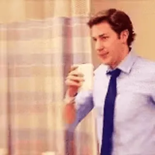 😳 Jim Halpert The Office the office, jim halpert, tv show, funny, comedy telegram sticker