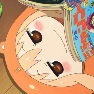 🍕 Umaru Doma Himouto! Umaru-chan anime, cartoon, manga, umaru, cute, reading telegram sticker
