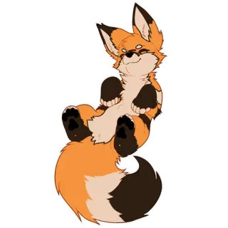🦊 rubah, binatang, imut, kartun, berbulu telegram sticker