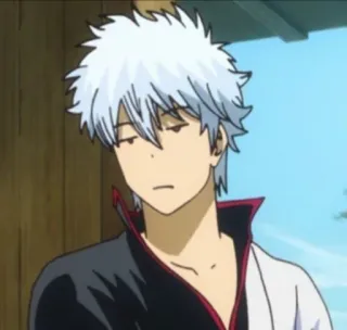 🗿 Gintoki Sakata Gintama Аниме, Гинтама, Гинтоки, Саката Гинтоки, Манга, Серебряные волосы whatsapp sticker