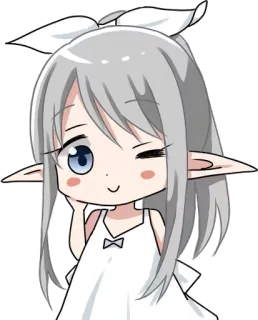💁 Anime, Mädchen, Elf, Süß, Cartoon telegram sticker
