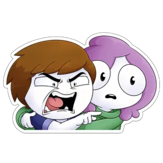 🤬 Dibujos animados, Enojado, Señalando, Sorprendido, Divertido, Personajes, Humor whatsapp sticker