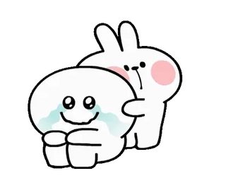 😭 мультфильм, плачет, кролик, грусть, слезы, поддержка, утешение telegram sticker