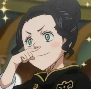 🖤 Vanessa Enoteca Black Clover アニメ, ブラッククローバー, バネッサ・エノテーカ, 魔法, マンガ telegram sticker