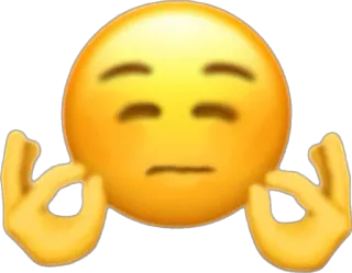🫷 emoji, meme, stress, calm, thinking telegram sticker