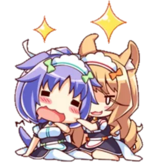 ✨ Anime, Carino, Chibi, Maid, Vanilla, Cioccolato telegram sticker