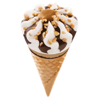 😙 helado, cono, postre, comida, dulce, aperitivo telegram sticker