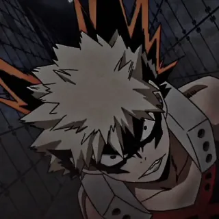 ❤️‍🔥 Bakugo My Hero Academia Anime, Manga, Bakugo, My Hero Academia, Explosie, Boos, Karakter telegram sticker
