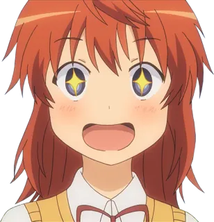 😍 动漫, 卡通, 女孩, 快乐, 角色, 微笑 telegram sticker