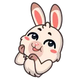 😅 coniglio, coniglietto, carino, animale, cartone animato, adesivo telegram sticker