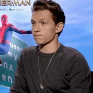 😐 Spider-Man Spider-Man: Homecoming Spider-Man, Marvel, Tom Holland, super-héros, film, comics telegram sticker