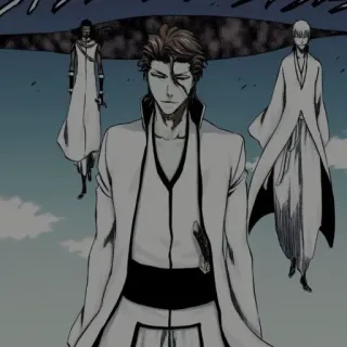 🧬 Aizen Sōsuke Bleach Anime, Manga, Aizen, Sosuke, Espada, Capitán telegram sticker