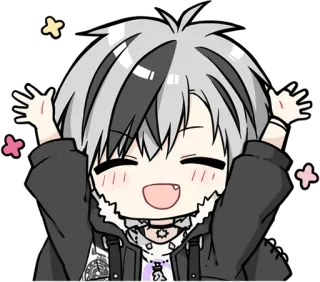 🙌 Аниме, Чиби, Каваий, Милый, Праздник, Мультфильм telegram sticker