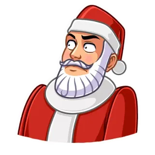 😳 Santa Claus 圣诞老人, 圣诞节, 节日, 喜庆, 贴纸 telegram sticker