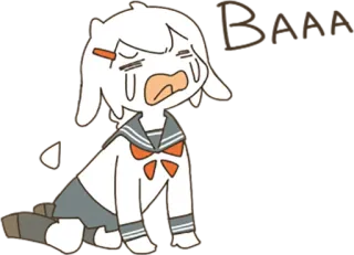 😭 anime, sad, crying, cartoon, school uniform, tears, emotional whatsapp sticker