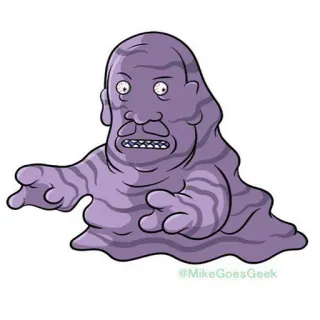👻 @MikeGoesGeek Monster, Cartoon, Lila, Figur telegram sticker