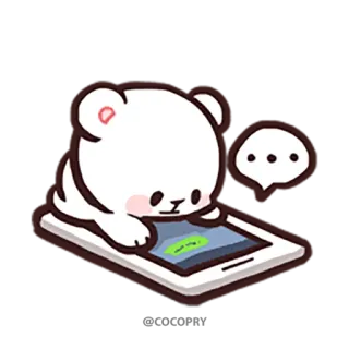 📖 ours, mignon, téléphone, dessin animé whatsapp sticker