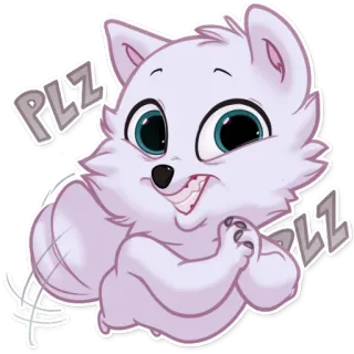 🙏 PLZ szczeniak, słodki, błaganie, proszę telegram sticker