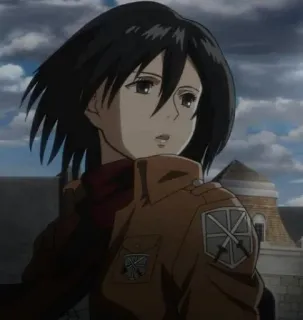 😯 Mikasa Ackerman Attack on Titan Anime, Personnage, L'Attaque des Titans, Mikasa Ackerman, Manga telegram sticker