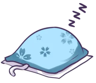 😴 ZZZ almohada, dormir, zzz, sakura, durmiendo, descanso, siesta whatsapp sticker