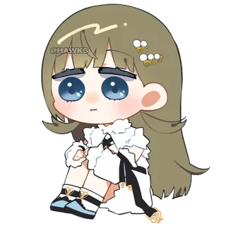 😐 @HAWKS Anime, Chibi, Personaggio, Carino, Kawaii, Arte digitale whatsapp sticker