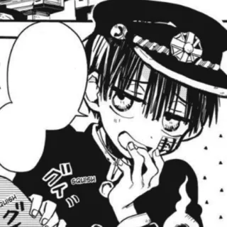 🔌 squish Mangá, Anime, Personagem, Uniforme escolar, Comendo whatsapp sticker