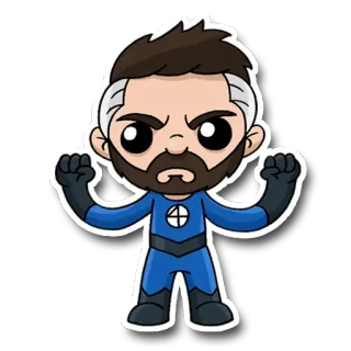 🚀 Mr. Fantastic superhero, comic, marvel, cartoon, sticker telegram sticker
