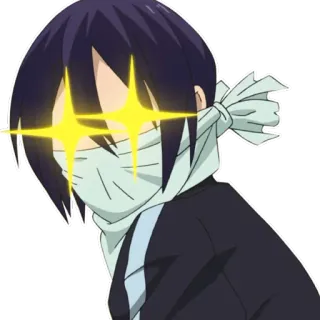✨ Yato Noragami Аниме, Персонаж, Манга, Блестящие глаза, Божество whatsapp sticker