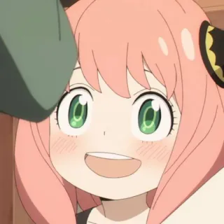 🥜 Anya Forger Spy x Family anime, Spy x Family, Anya Forger, słodkie, kawaii, śmieszne, kreskówka telegram sticker