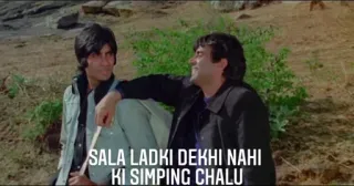 🙂 SALA LADKI DEKHI NAHI KI SIMPING CHALU telegram sticker