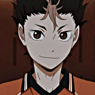 😏 Nishinoya Yuu Haikyuu!! anime, haikyuu, nishinoya yuu, character, sports, volleyball telegram sticker