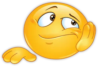 😒 emoji, smirk, facial expression, yellow, cartoon telegram sticker