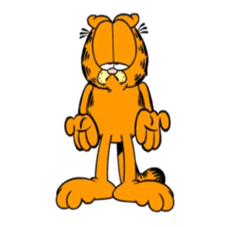 🤗 Garfield gato, desenho animado, Garfield, preguiçoso, laranja, engraçado whatsapp sticker
