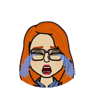 😭 crying, sad, upset, cartoon, avatar, tears telegram sticker
