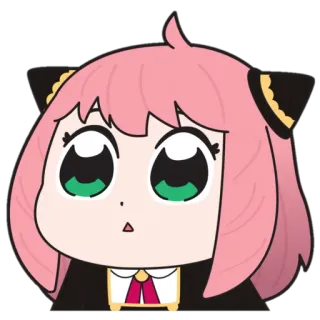 😦 Anya Forger Spy x Family Anime, Spy x Family, Anya Forger, Cartoon, Sticker, Süß, Lustig telegram sticker