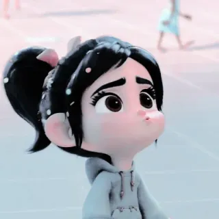 🎀 Vanellope von Schweetz Wreck-It Ralph desenho animado, animado, personagem, Vanellope, Detona Ralph, Disney whatsapp sticker