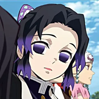 😟 Shinobu Kocho Demon Slayer 애니메이션, 귀멸의 칼날, 코쵸우 시노부, 캐릭터, 만화 telegram sticker
