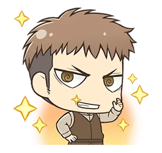 ✨ Zeke Yeager Attack on Titan Anime, Chibi, Personagem, Mangá, Engraçado, Fanart telegram sticker