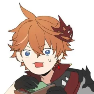 😧 Tartaglia Genshin Impact Anime, Juego, Genshin Impact, Tartaglia, Childe, Personaje whatsapp sticker