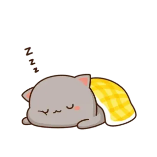 😴 Katze, schlafend, süß, Tier, zzz, Decke telegram sticker