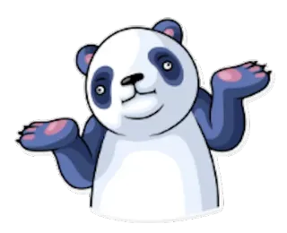 🤷 Panda, Encogimiento de hombros, Animal, Lindo, Mamífero whatsapp sticker