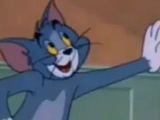 🚌 Tom Cat Tom and Jerry cartoon, kat, zwaaien, groet whatsapp sticker