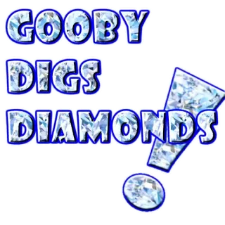 💎 GOOBY DIGS DIAMONDS Diamanten, Gooby, Digs, Schatz, Cartoon telegram sticker