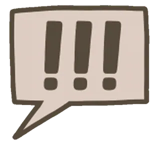 ๐ !!! exclamation points, warning, attention, alert, speech bubble, symbol whatsapp sticker