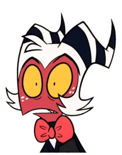 😧 Moxxie Helluva Boss Helluva Boss, Мокси, Мультфильм, Наклейка telegram sticker