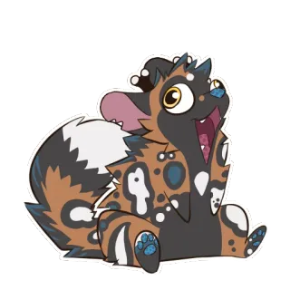 😝 chien, dessin animé, animal, mignon, autocollant whatsapp sticker