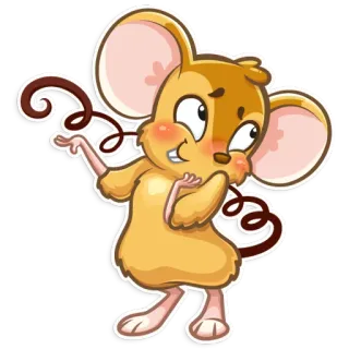 😊 rato, desenho animado, animal, fofo, adesivo whatsapp sticker