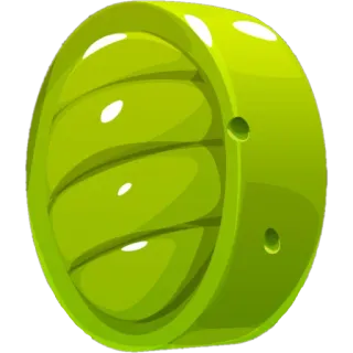 💚 verde, círculo, esfera, 3D, geométrico, abstrato, brilhante, redondo telegram sticker