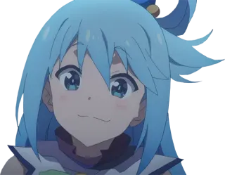 😍 Aqua Anime, Konosuba, Aqua, Kawaii, Süß, Charakter, Mädchen whatsapp sticker